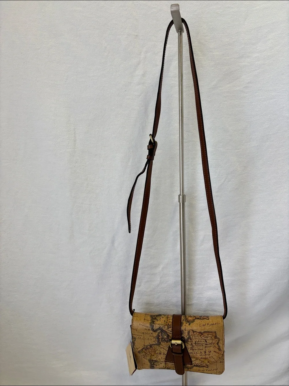 Patricia Nash European Map Leather Crossbody Bag